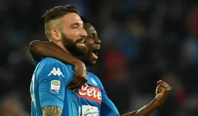 Kalidou Koulibaly celebra el tanto de triunfo. 