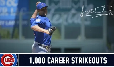 Así celebraron los Cachorros los mil ponches de Quintana. 