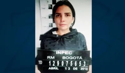 Aida Merlano en la cárcel de el Buen Pastor de Bogotá.