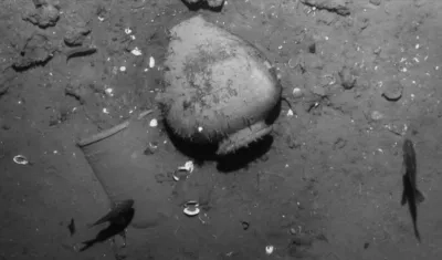 Fotografía de los restos del Galeón San José en el Mar Caribe.