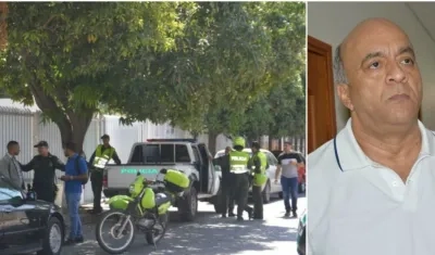 Lugar de los hechos y el exsenador Hernando Escobar.