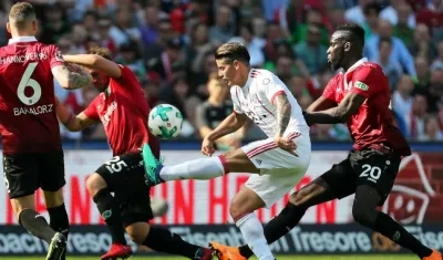 James Rodríguez en un acción de partido. 