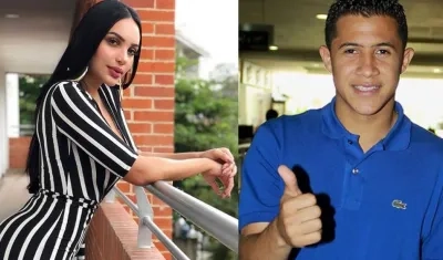 La modelo Andrea Valdiri y el jugador Michael Ortega.