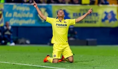 El delantero colombiano del Villarreal Carlos Bacca 
