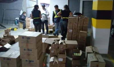 La Fiscalía General de la Nación y el Invima realizaron la incautación, con el apoyo del Ejército Nacional.