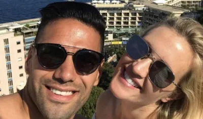 Falcao y su esposa Lorelei Tarón.