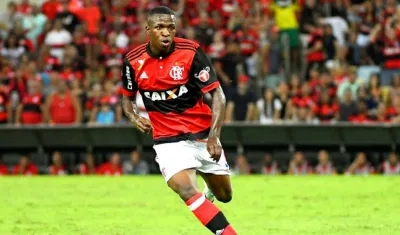 Vinicíus Júnior, delantero del Flamengo. 