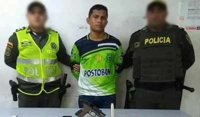 El capturado por la Policía por los hechos registrados en el Centro de Barranquilla.