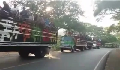 Campesinos en Managua.