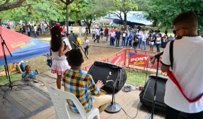 Competencia infantil en el Festival Vallenato.