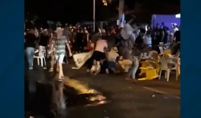 Momentos de la pelea en Valledupar.