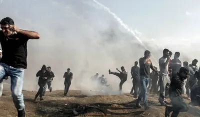 Disturbios en la Franja de Gaza.