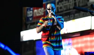 J Balvin durante su presentación.