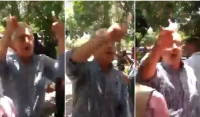 Uribe le contestó a los estudiantes que le gritaron.