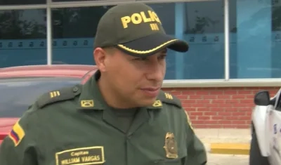 Capitán William Vargas, comandante del Distrito 3 de la Policía Metropolitana de Barranquilla.