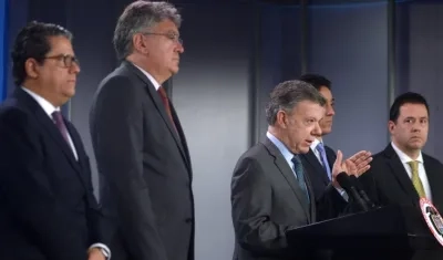 Juan Manuel Santos, presidente.