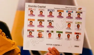 Este fue el tarjetón presentado. 