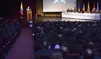 El Presidente durante su intervención.