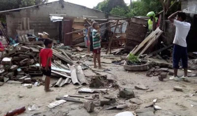 Daños causados por el aguacero en Soledad.