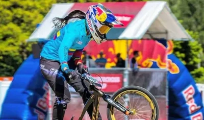 Mariana Pajón, pedalista colombiana. 