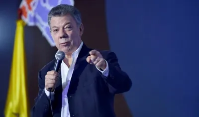 Juan Manuel Santos, presidente.