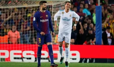 El portugués sufrió un golpe de parte de Piqué en el momento del gol.