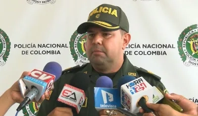 Teniente coronel Gelver Peña, comandante operativo de la Policía Metropolitana.
