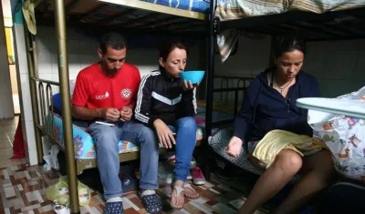 Venezolanos acogidos en Lima, Perú.