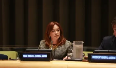 La ministra de Exteriores de Ecuador, María Fernanda Espinosa.