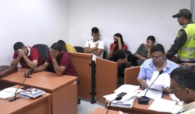 Los capturados en las audiencias concentradas.