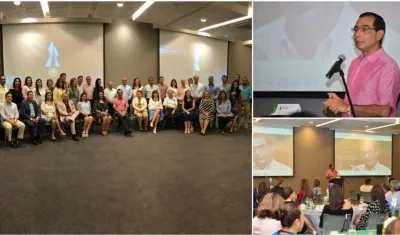 El rector de la Universidad Simón Bolívar, José Consuegra Bolívar presidió la presentación.