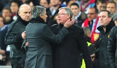 José Mourinho y Alex Ferguson. 