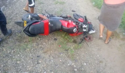 Esta es la moto en la que viajaba la víctima.