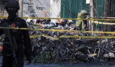 Una de las iglesias destruidas.