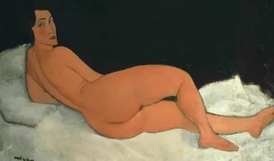 Obra Nu couché (sur le coté gauche) de Amadeo Modigliani.