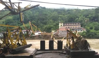 Daños causados en el corregimiento de Puerto Valdivia.