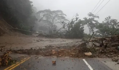 Así se encuentra la vía. 