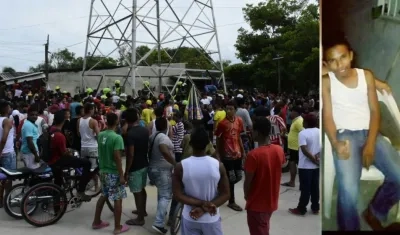 Víctor Manuel quedó muerto en la base de la torre.