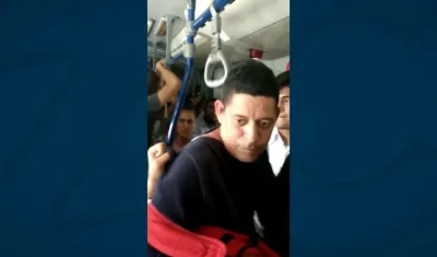 Este fue el hombre capturado en un articulado de Transmetro.