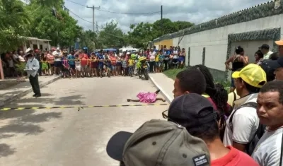 Lugar del atentado en Malambo. 