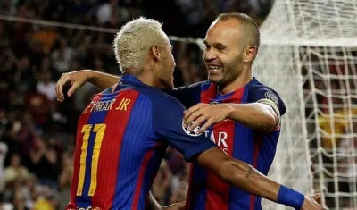 Neymar y Andrés Iniesta.