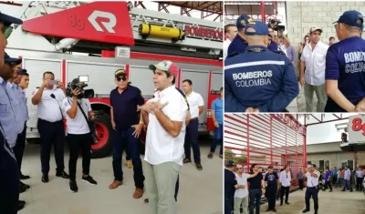 El Alcalde Char durante la entrega de la estación.