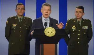 Juan Manuel Santos, presidente.