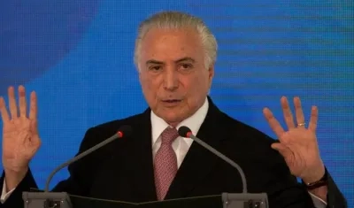 Michel Temer, presidente de Brasil.