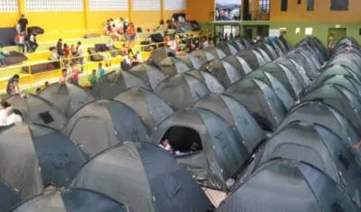 Uno de los albergues en Puerto Valdivia. 