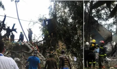 Así quedó la aeronave.