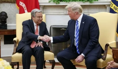 António Guterres y Donald Trump.