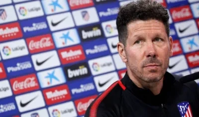 Diego Simeone, técnico del Atlético de Madrid.