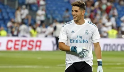 Luca Zidane, arquero e hijo de Zinedine Zidane. 