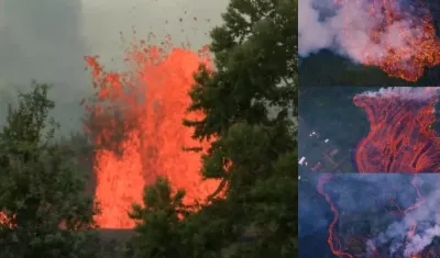 Autoridades advierten de los peligros de la lava.